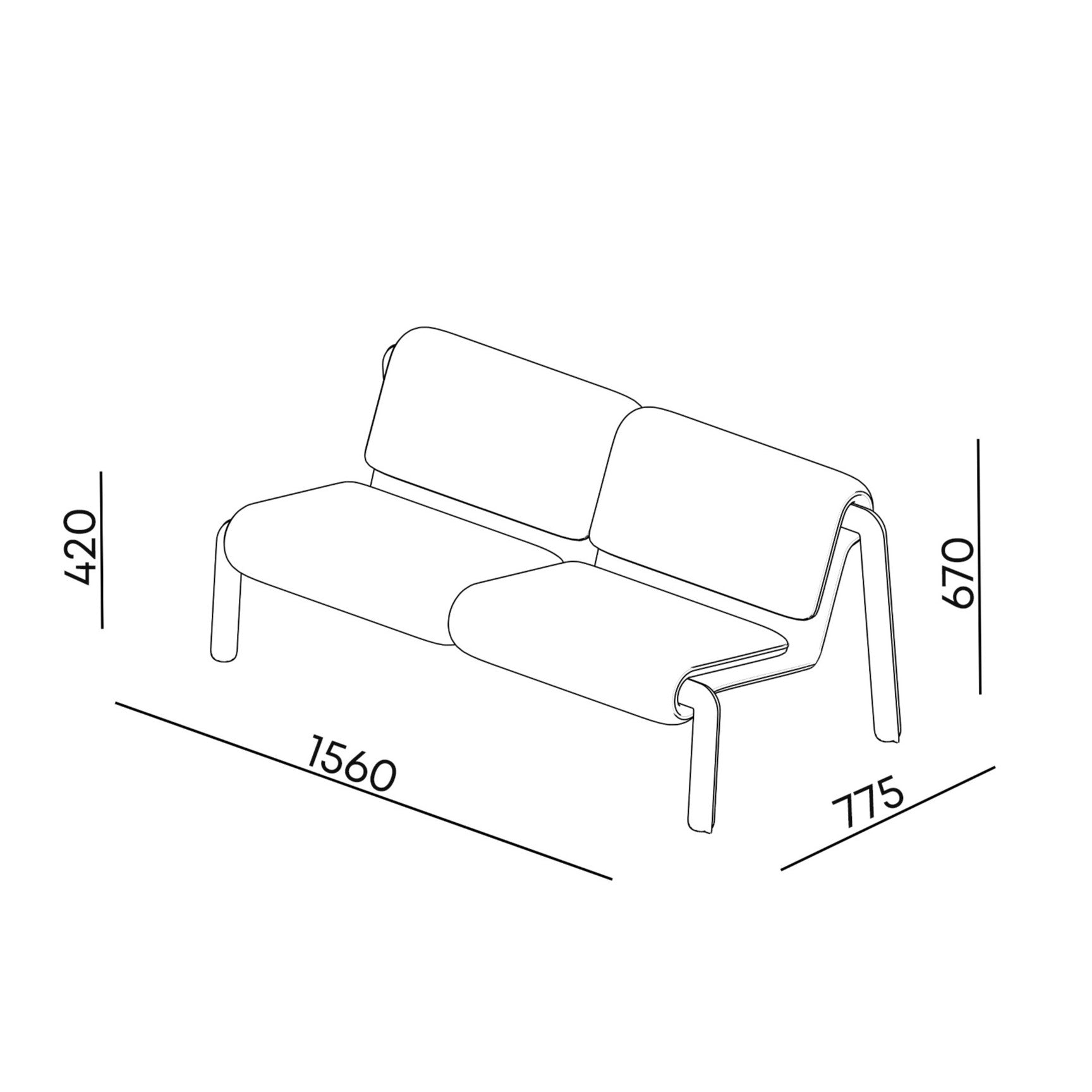 Lounge Sofa "Falda"