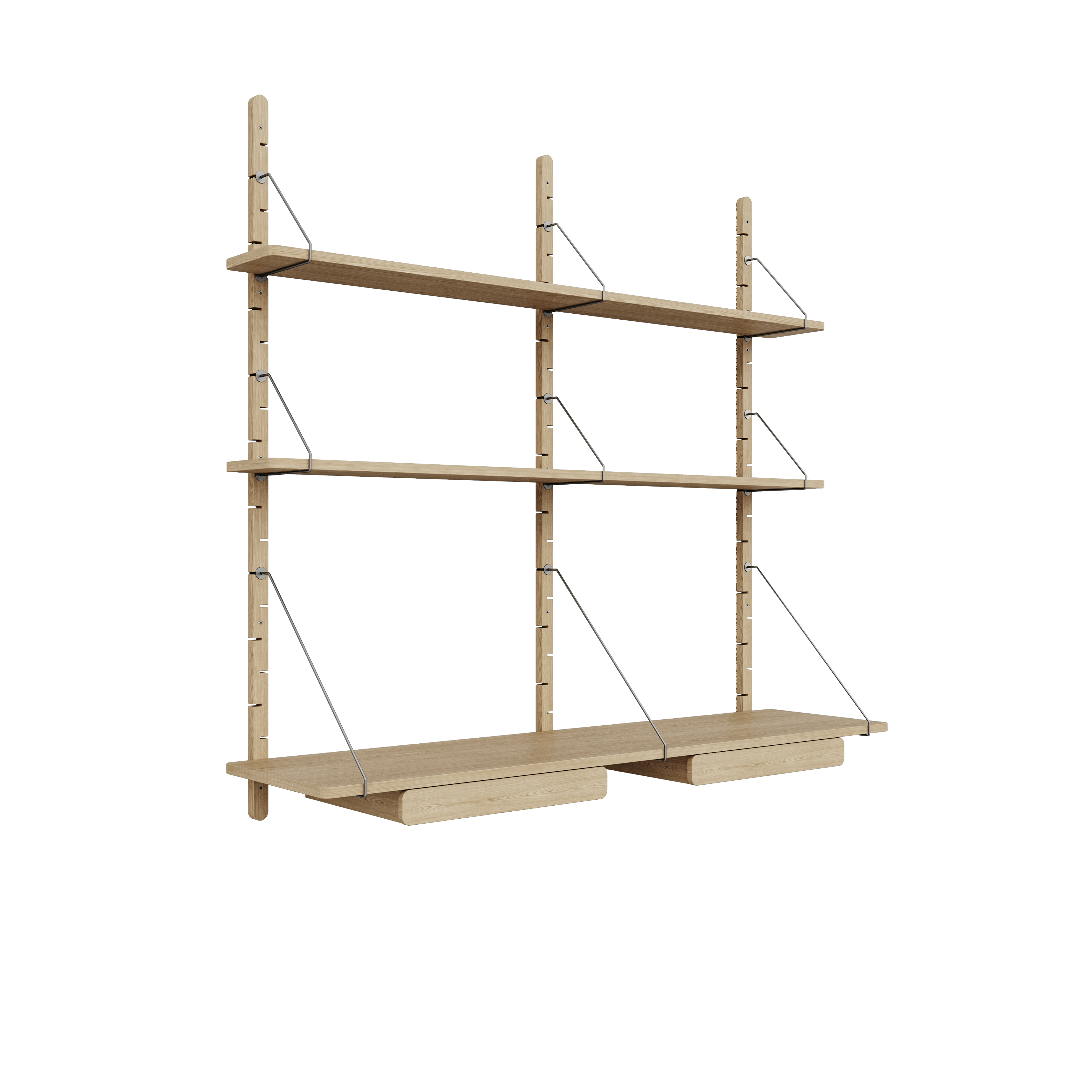 Shelves with Table "Twig", Model 4