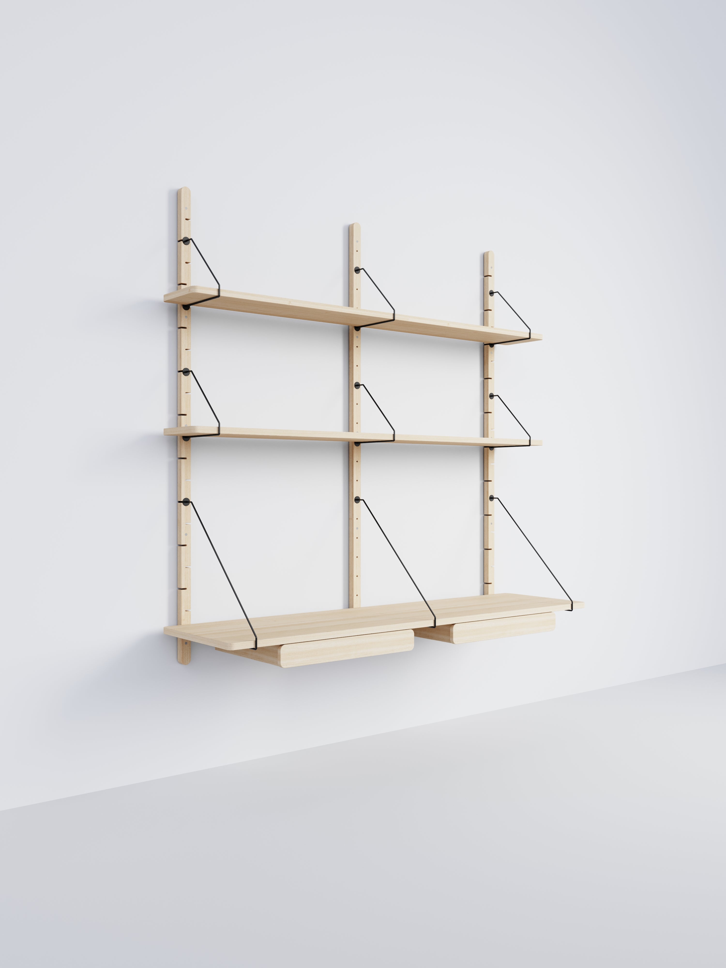 Shelves with Table "Twig", Model 4